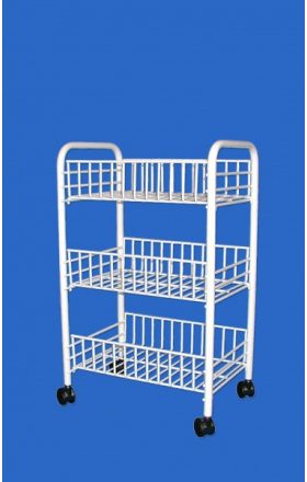 Foto - Wire cart with 3 shelfs