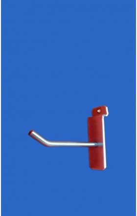 Hook simple for slotted panel, 100 mm, chrome