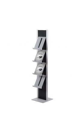 Brochure Rack Totem, 4xA4 / Black