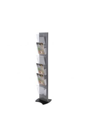 Foto - Brochure Stand TORRE, grey - with 6 A4 Pockets
