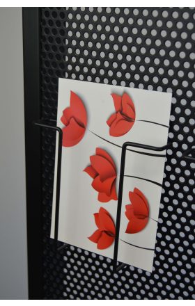 Kieszeń na pocztówkę z blachy perforowanej